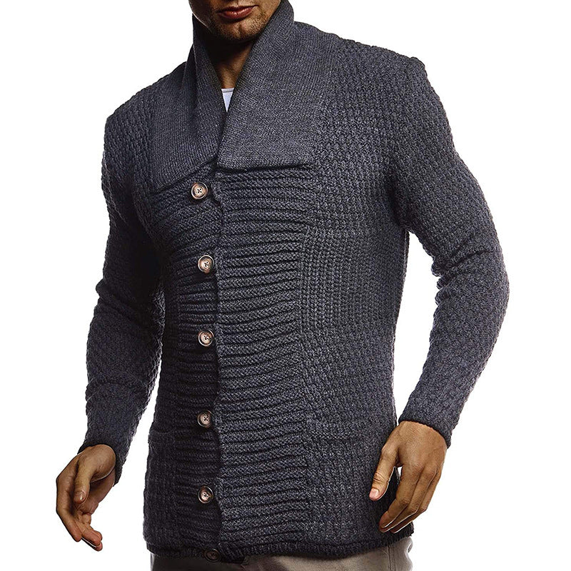 New Solid Color Long-sleeved Knitted Fashion Jacket