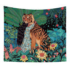 Christmas Polyester Fabric Tapestry for Festive Decor