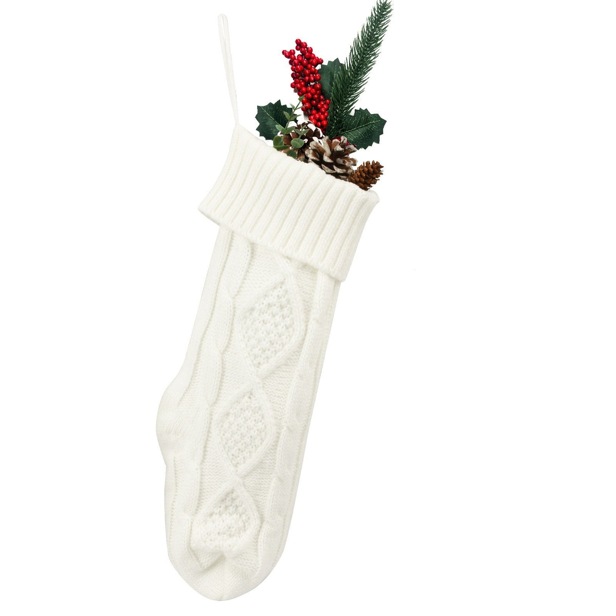 Embroidered Christmas Knit Socks