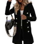 Women's Double Breasted Long Sleeve Nizi Coat