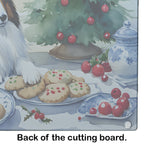 Sheltie Christmas Cookies Glass Cutting Board