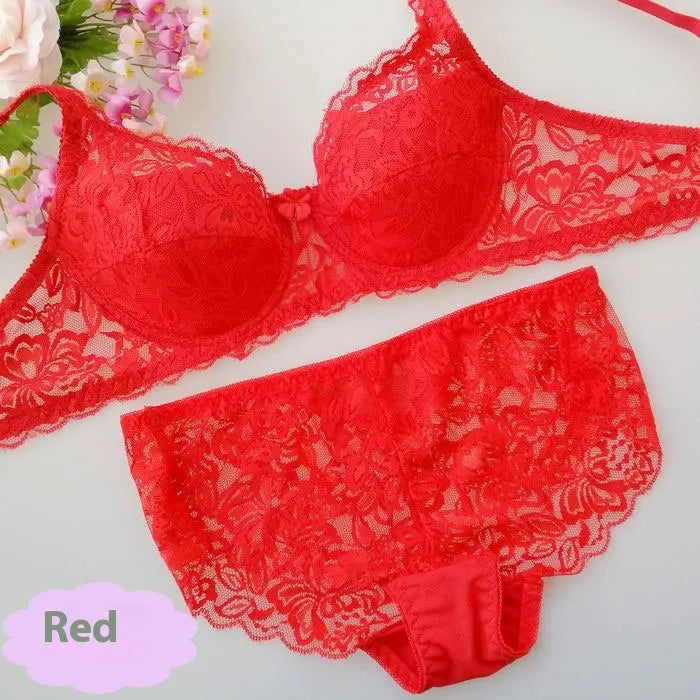 Breathable Lace Push Up Bra Set