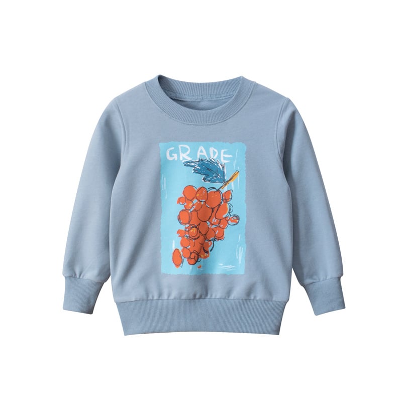 Children's Terry Fruit Sweater with Long Sleeves