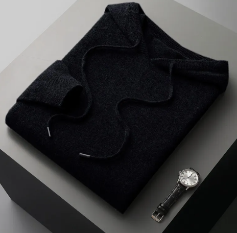 Men's Hooded Loose Knitted Sweater