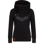 Women's Long-sleeved Hooded Stitching Sweater