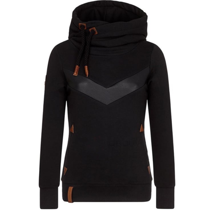 Women's Long-sleeved Hooded Stitching Sweater