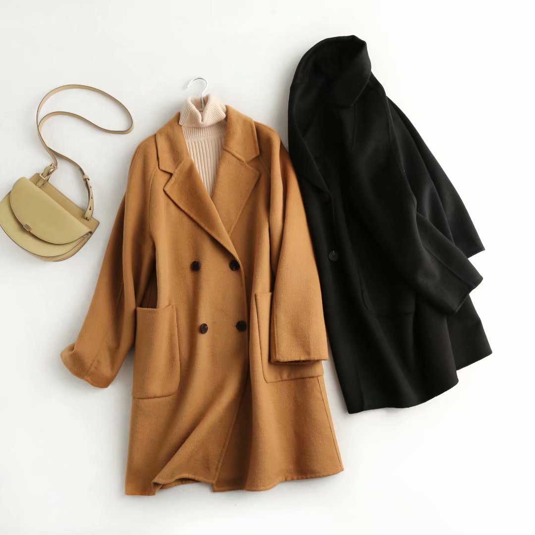 Mid-Length Reversible Woolen Coat