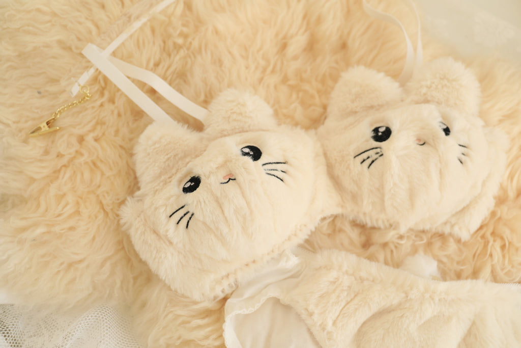 Cute Plush Bear Print Women's Wireless Underwear Set