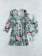 Floral One Piece Swimsuit with Cover Up for Women