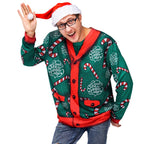 Christmas Sweater Printed Long Sleeve Performance T-shirt | Streetwear