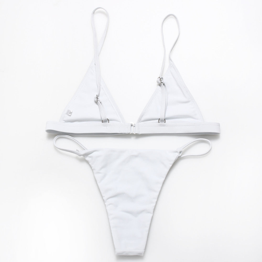 2018 Women's Solid Color Two-Piece Bikini Set