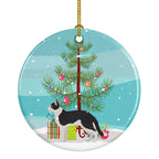 Bicolour Aegean Cat Christmas Ceramic Ornament