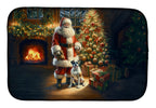 Boxer and Santa Claus Dish Drying Mat