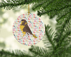 Spanish Canary Christmas Ceramic Ornament