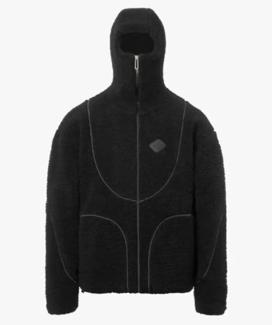 Lamb Wool Hooded Zipper Coat