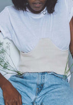 Trendy U-Shaped Bustier Top with Waist Cincher Design