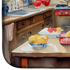 Keeshond Christmas Cookies Dish Drying Mat