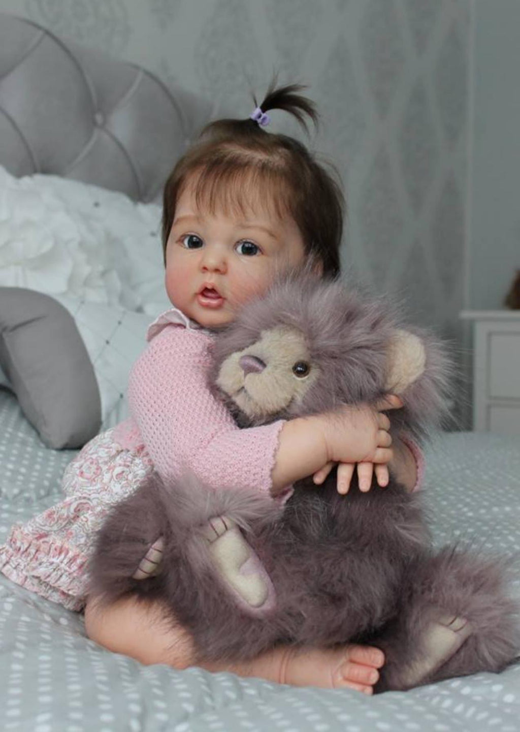 NPK 60cm Cloth Body Reborn Baby Doll for Resale
