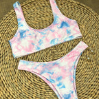 2020 Women's Colorful Tie-Dye Bikini Two-Piece Set
