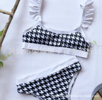 2022 Women's Houndstooth Bikini Swimsuit Set