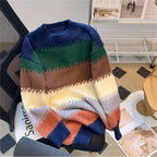 2023 Autumn Winter Women's Loose Fit Striped Sweater