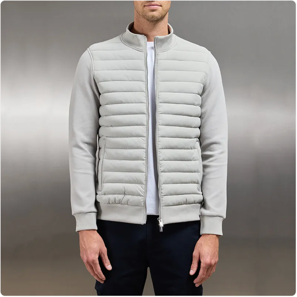 Lightweight Stand Collar Knit Jacket