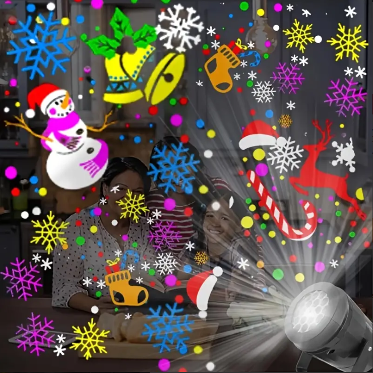 Christmas LED Projector Lamp with 16 Patterns for Outdoor