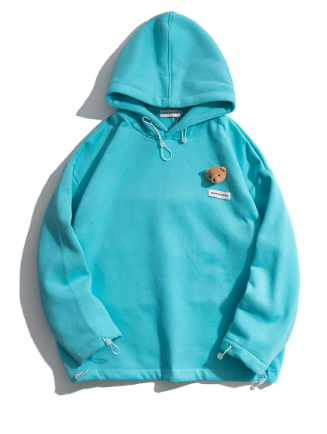 Thick Fleece-lined Loose Mid-length Bear Sweater