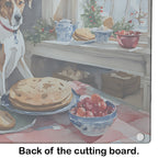 English Foxhound Christmas Cookies Glass Cutting Board