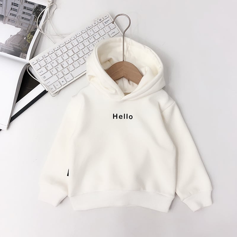 Children's Hooded Sweater with Velvet Padding