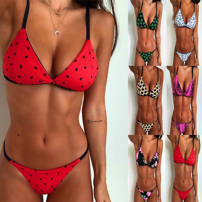 Women's Multicolor Printed Bikini Set for Summer 2019