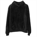 Men's Velvet Hooded Sweatshirt - Plush & Reversible with Pockets | Streetwear
