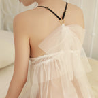 Sexy Lace Nightgown with Sheer Fabric for Women