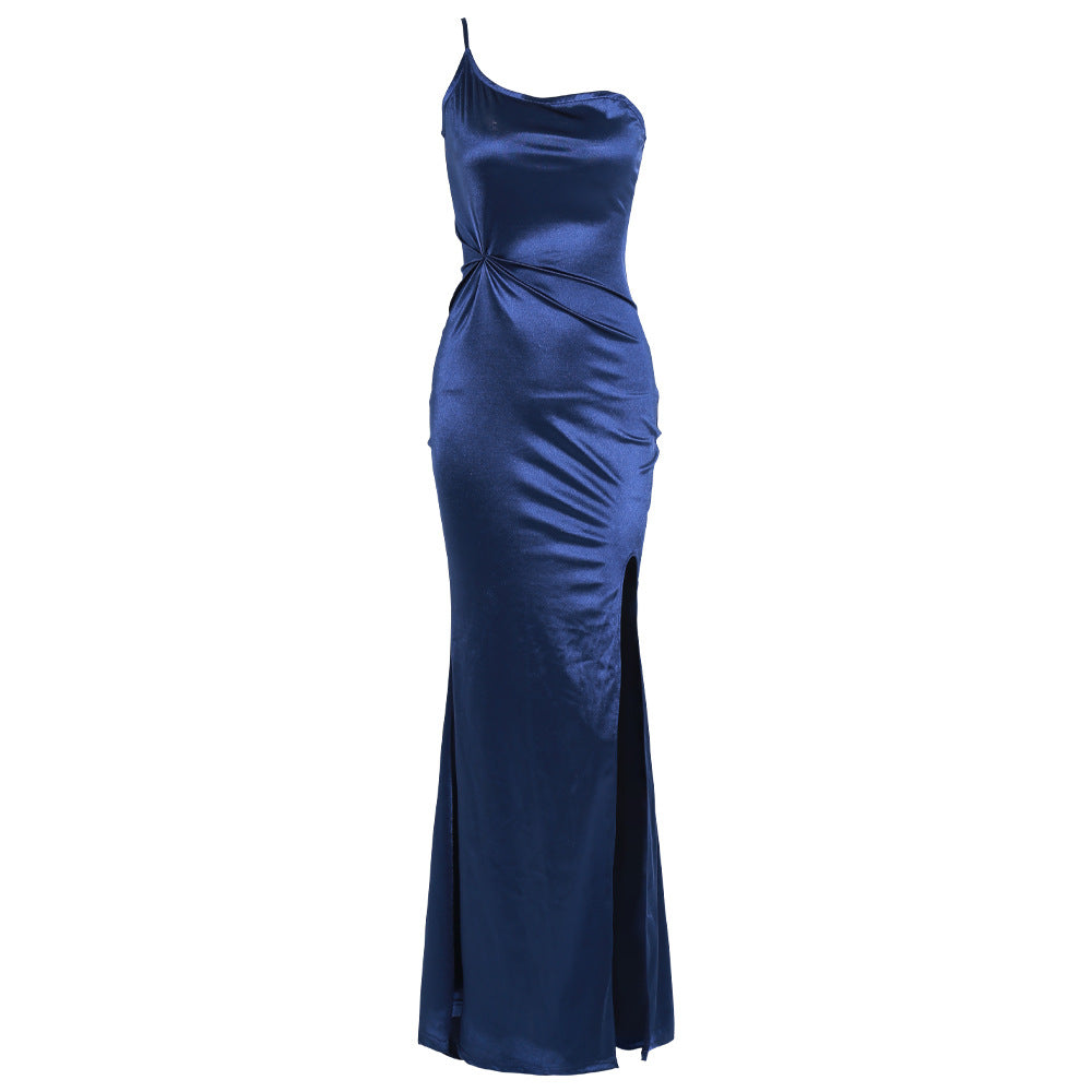 Long Evening Dress with Spaghetti Straps for Women