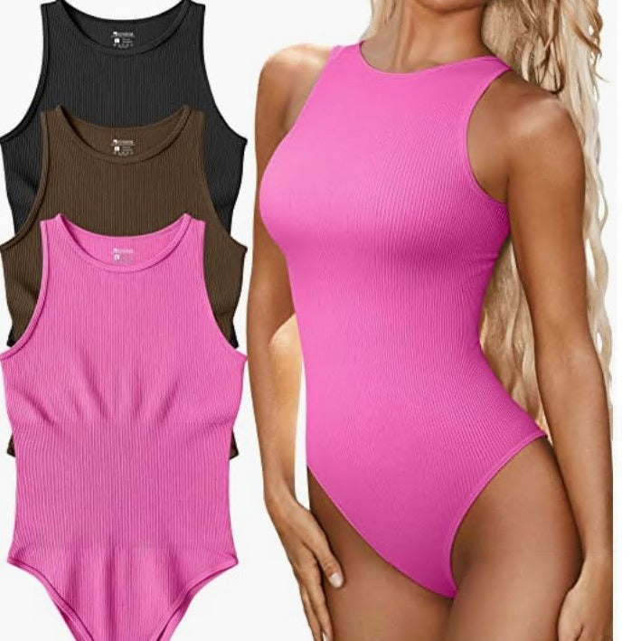 2023 Summer Amazon Bodysuit with Sleeveless Design