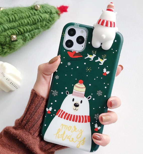 Cartoon Santa Silicone Phone Case for iPhone Models | Protective Cover