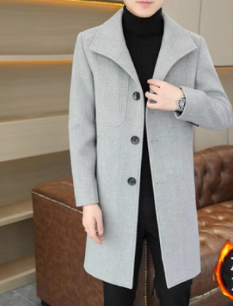 Men's Mid-Length Trench Coat