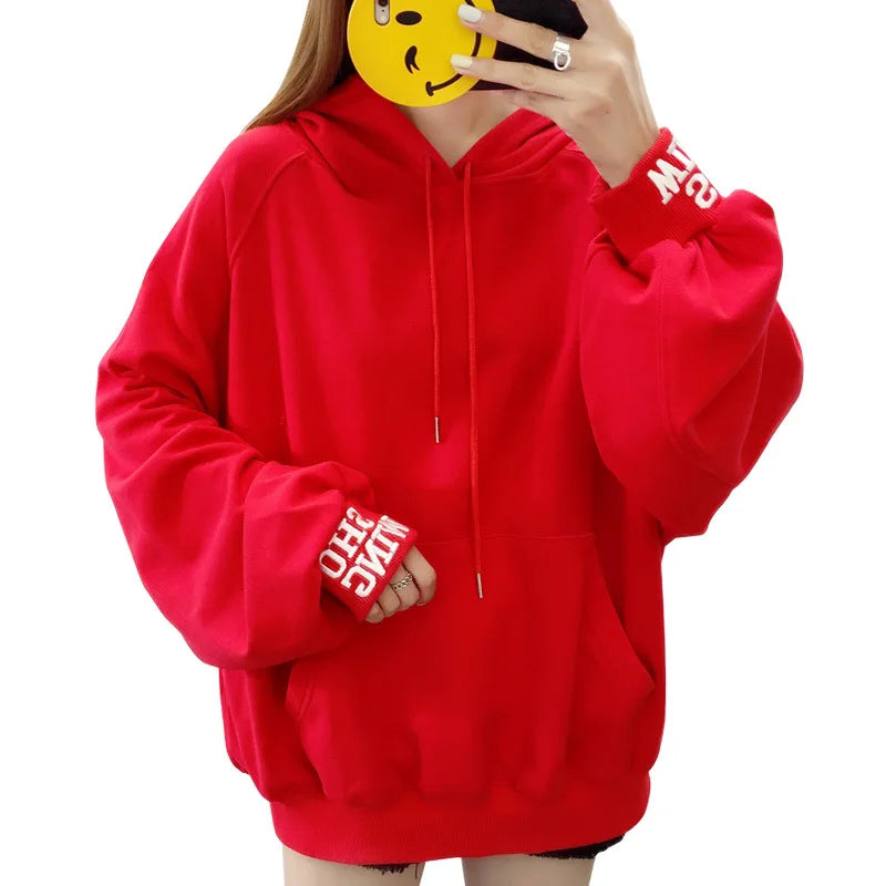 Fashionable Plus Size Women's Hooded Sweatshirt | Streetwear