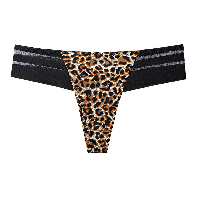 New Plus Size Women's Lace Trim Thong Underwear