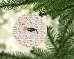 Malayan #1 Cat Christmas Ceramic Ornament