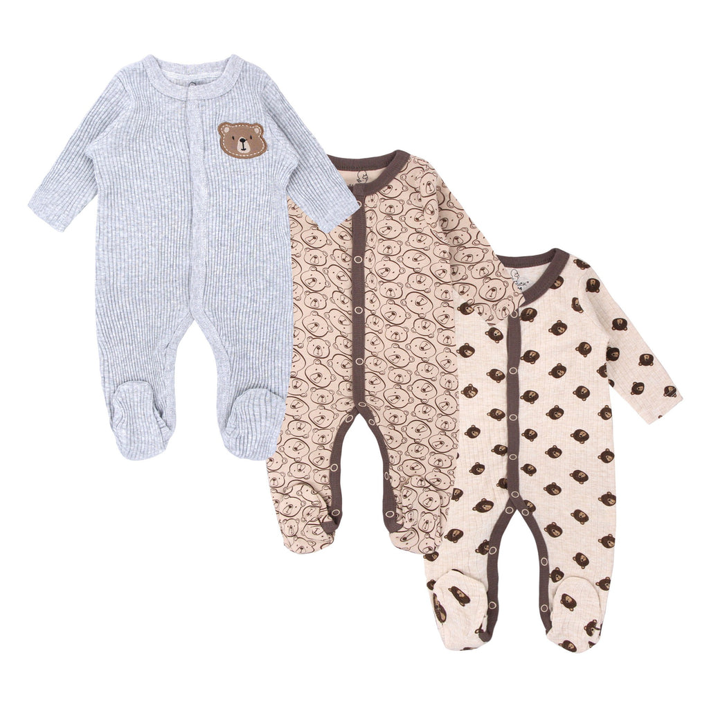 Cotton Long-Sleeve Baby Bodysuit (0–9M)