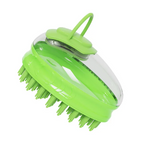Pet Bath Brush with Soap Dispenser, Soft Silicone Massage Grooming Brush for Dogs & Cats, Shampoo Scrubber for Bath Time