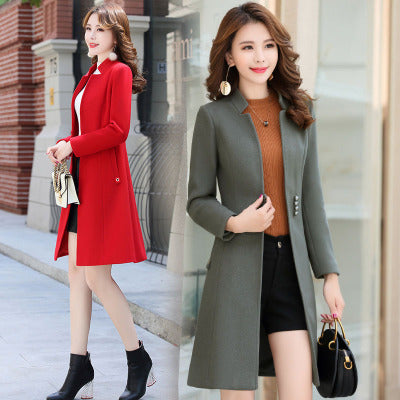 Slim Women's Woolen Coat