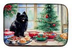 Pomeranian Christmas Cookies Dish Drying Mat