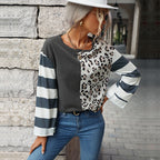 Autumn Winter Stitching Waffle Knit Pullover Sweater | Streetwear