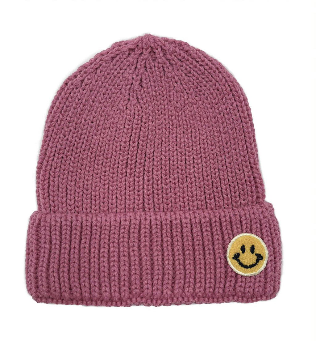 Happy Face Beanie | Embroidered Cap