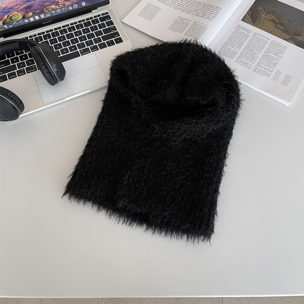 Wool Scarf One Piece for Winter Neck and Ear Protection