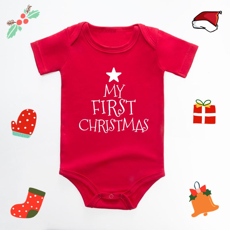 Christmas Deer Red Baby Romper