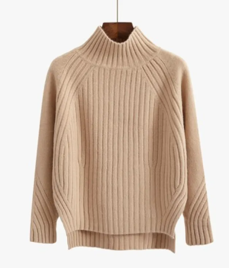 Turtleneck Pullover Long-Sleeved Sweater | Streetwear