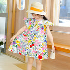 Spring Sweet Cotton A-Line Dress for Girls